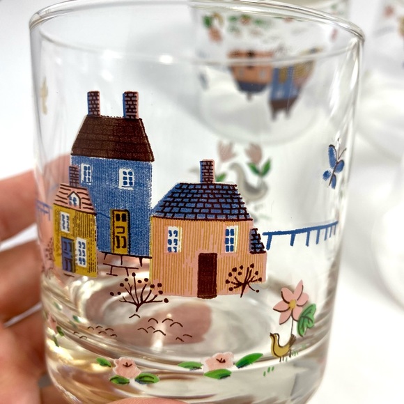 International Heartland Four (4) Juice Double Old Fashion Glasses - Picture 5 of 6
